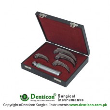 Corona™ Premium Fiber Optic McIntosh Laryngoscope Set With Battery Handle Ref:- AN-590-01 and Blades Ref:- AN-410-01 to AN-410-04 Stainless Steel,